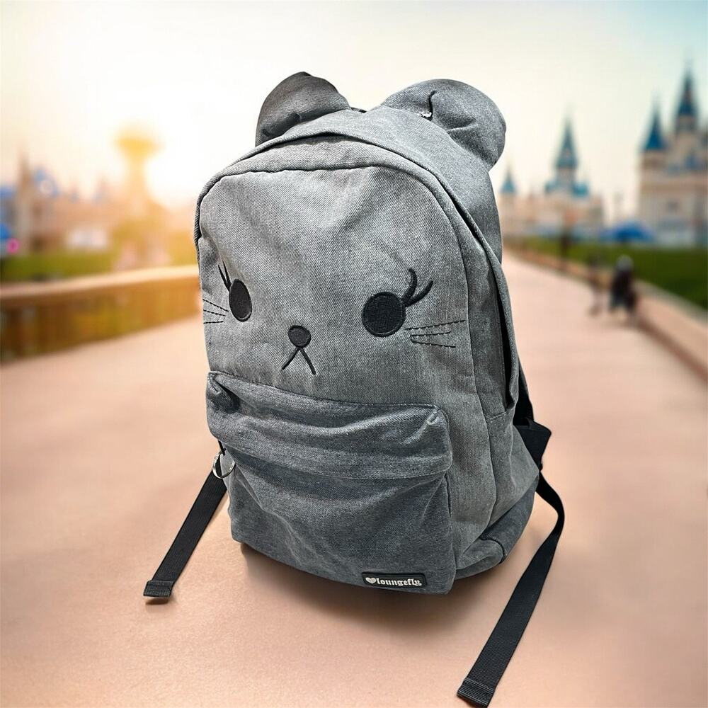 Loungefly Gray Kitty Ear Backpack